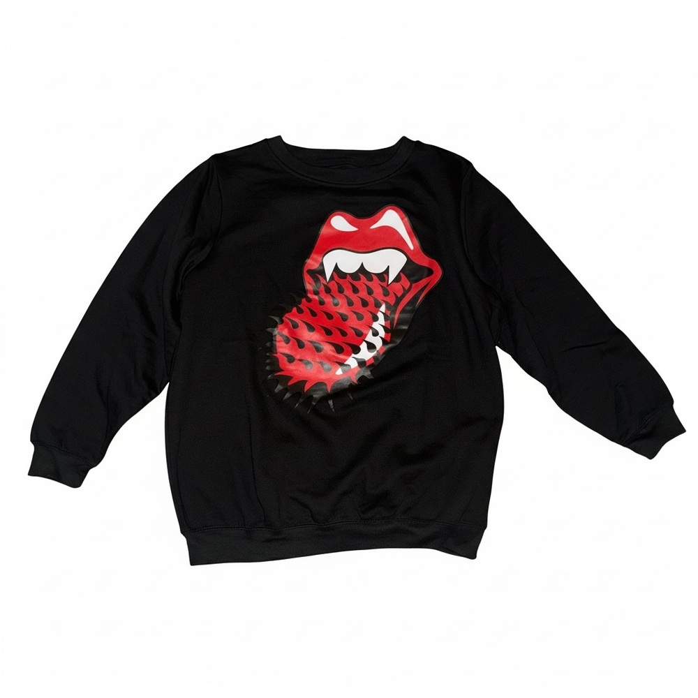 The Rolling Stones Black Sweater with Red Graphic